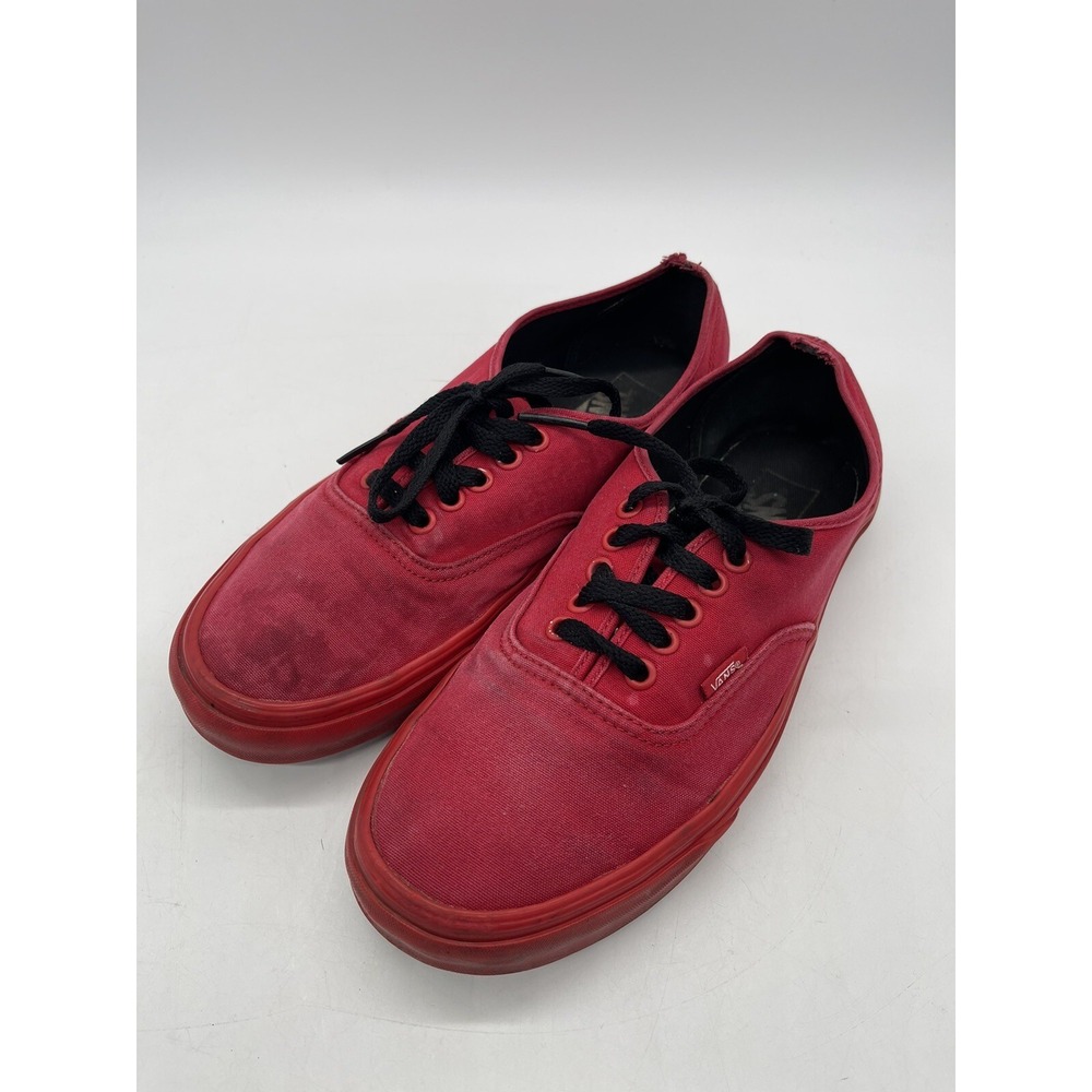 Vans Mens Shoes TB8C Red Size 9 Lace Up Canvas Off The Wall